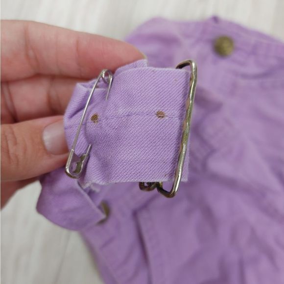 Vintage USA OshKosh B’gosh Baby Girls Overalls Vestbak 12 Mos Purple Lavender. - Picture 4 of 8